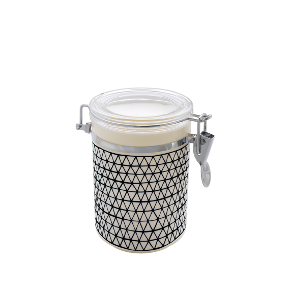 Bote De Cocina Hermético Decorado Negro 0,7 L - bricostock.es