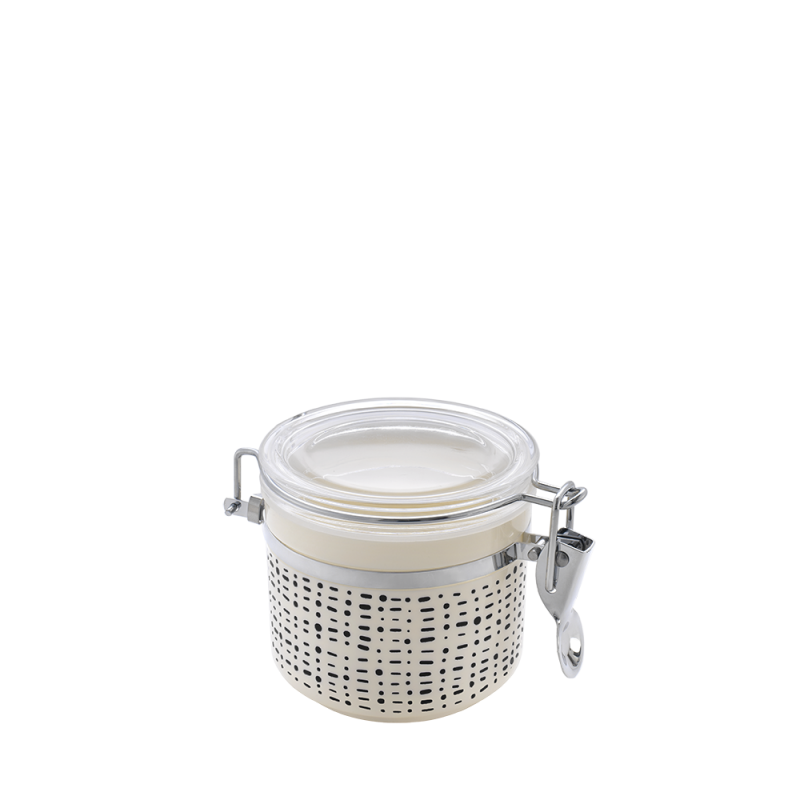 Bote De Cocina Hermético Decorado Negro 0,4 L - bricostock.es
