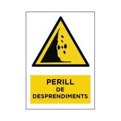 Señal De Peligro "Perill De Desprendiments" 42 x 30 cm PVC