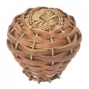 Pomo Bambú Trenzado Diseño Colonial
