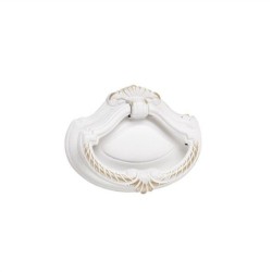 Tirador Bronce Con Pátina Blanca 54 MM