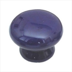 Pomo Porcelana Esfera Chata Azul Cobalto 33 MM