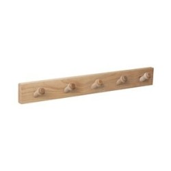 Perchero Madera Natural 5 Pomos Natural
