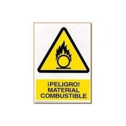 Señal "Material combustible" 42 x 30 cm PVC