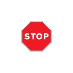 Señal "STOP" 35 x 25 cm PVC