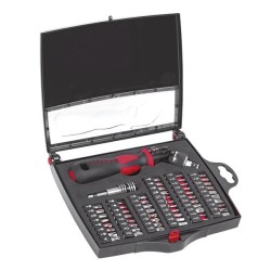 Estuche Puntas Atornillar 58 Piezas Con Destornillador Flexible