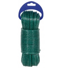 Cuerda Cableada PE Plast. Verde 5 mm 25 Metros