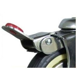 Rueda Industrial de Goma Gris con Freno FDA 3/100 FDA GG