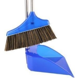 Recogedor con escoba GERIMPORT Con mango de acero