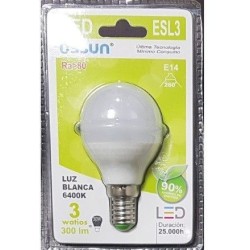 LÁMPARA VELA ESLV E-27 4.5W LUZ CÁLIDA 6300K